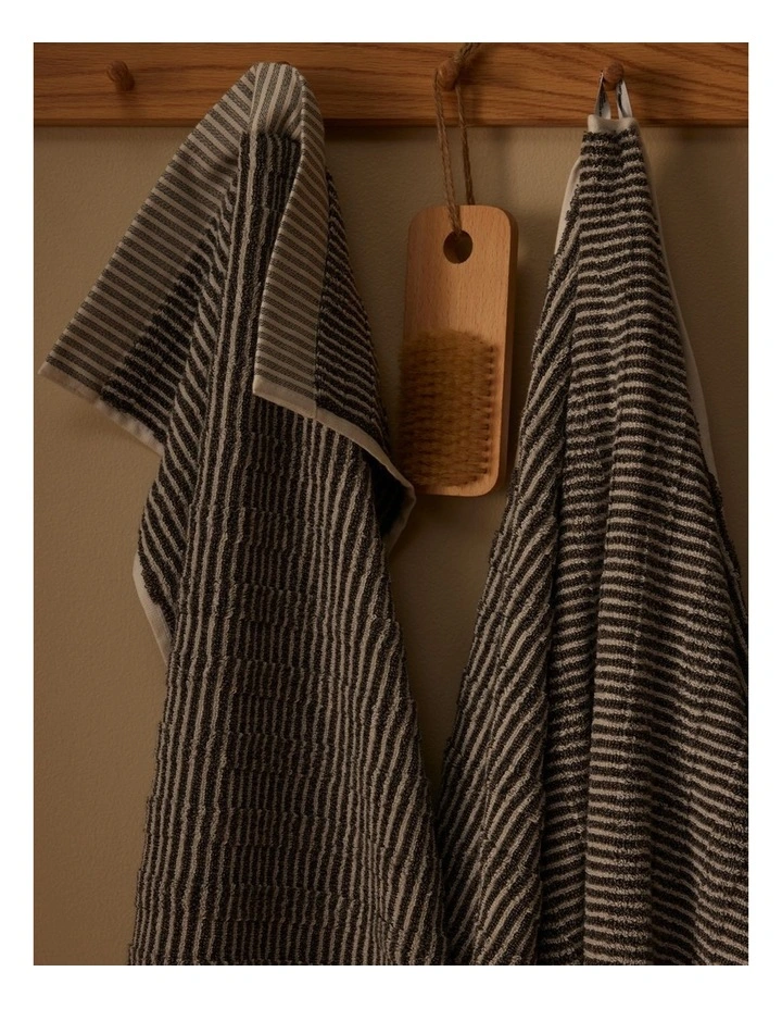 Pippa Australian Cotton Bath Mat in Charcoal Marle