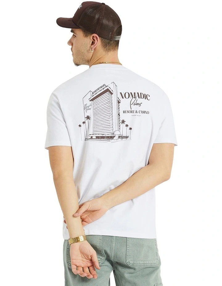 Casino Relaxed Tee in White