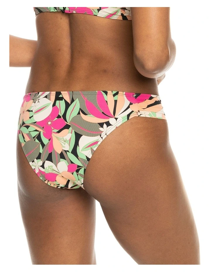 Printed Beach Classics Moderate Bikini Bottoms in Anthracite Palmsongs
