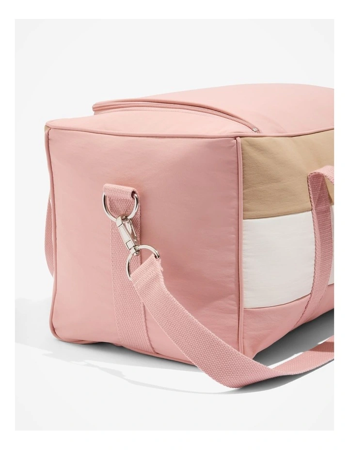 Stripe Weekender Bag in Antique Pink