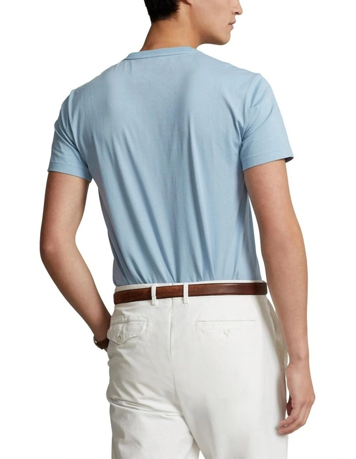 Custom Slim Fit Jersey Crewneck T-shirt in Blue