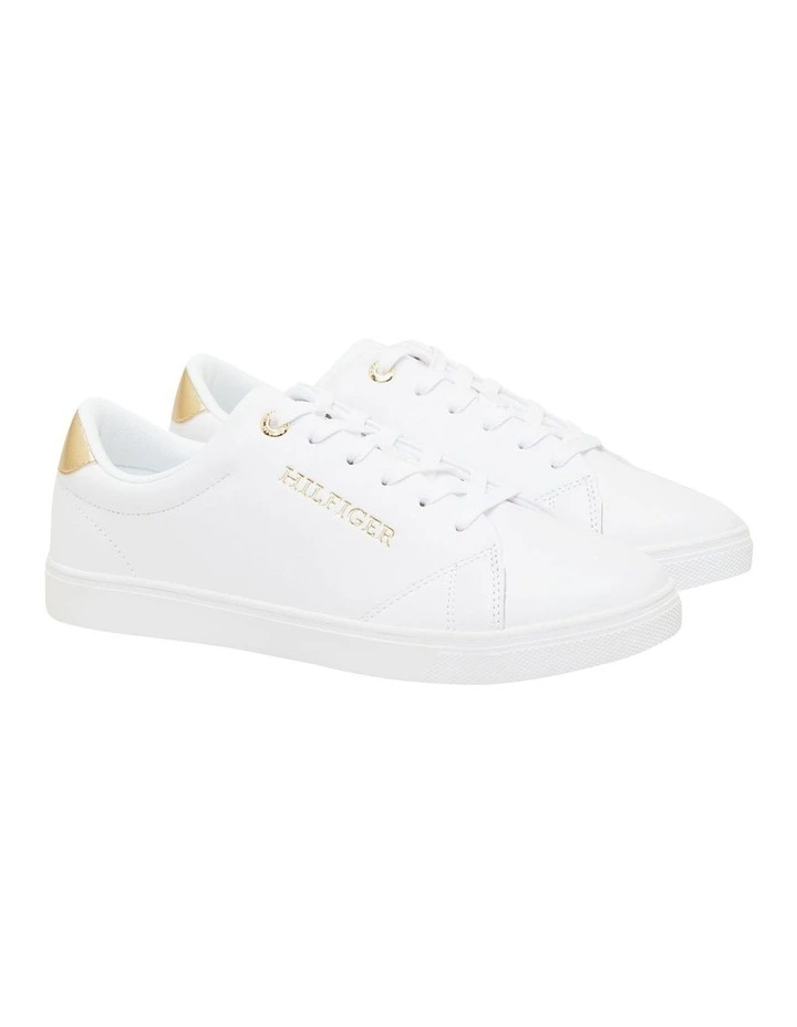 Cupsole Sneaker in White/Gold