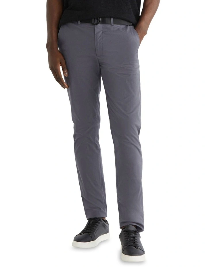 Modern Twill Slim Chino Pant in Grey