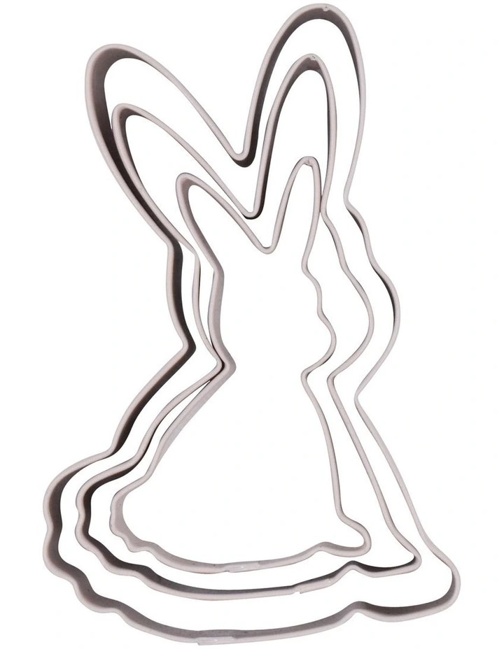 Bunny Cookie Cutters Set of 3 in Pink