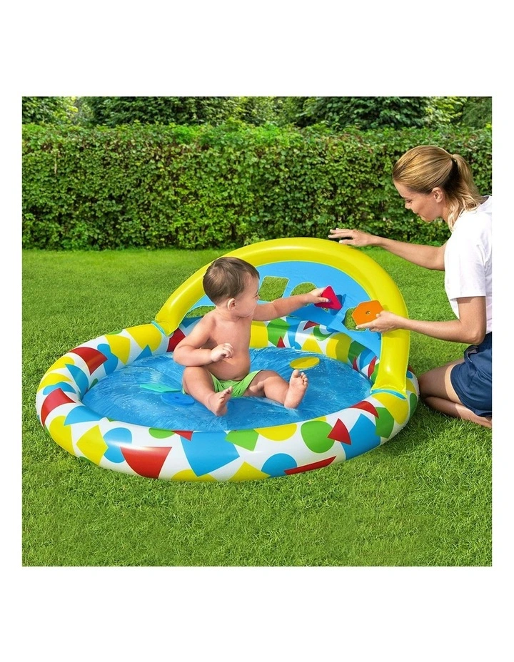 Inflatable Play Swimming Pools with Canopy 45L 120x117x46cm in Multi