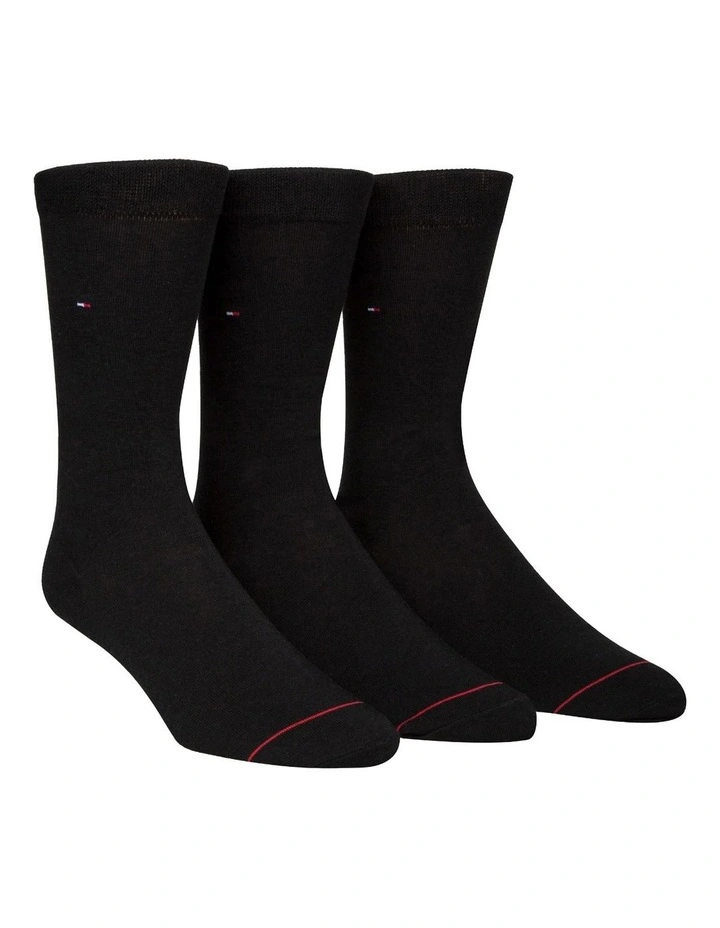 Flag Dress Socks 3 Pack in Black