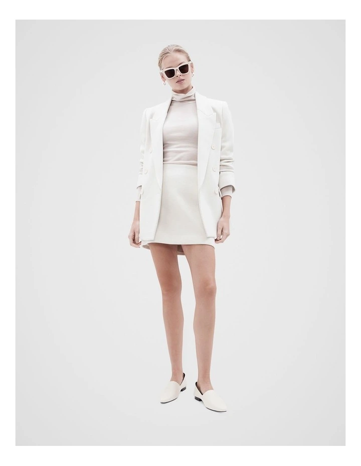 Twill Skirt in Cream