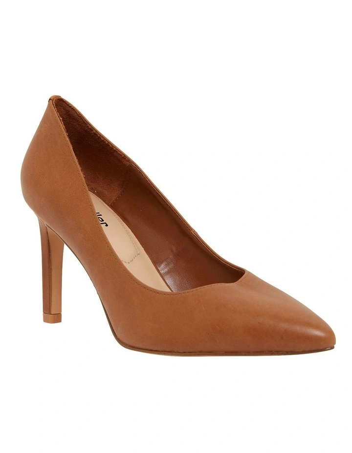 Octavia Heeled Shoes in Cognac Leather