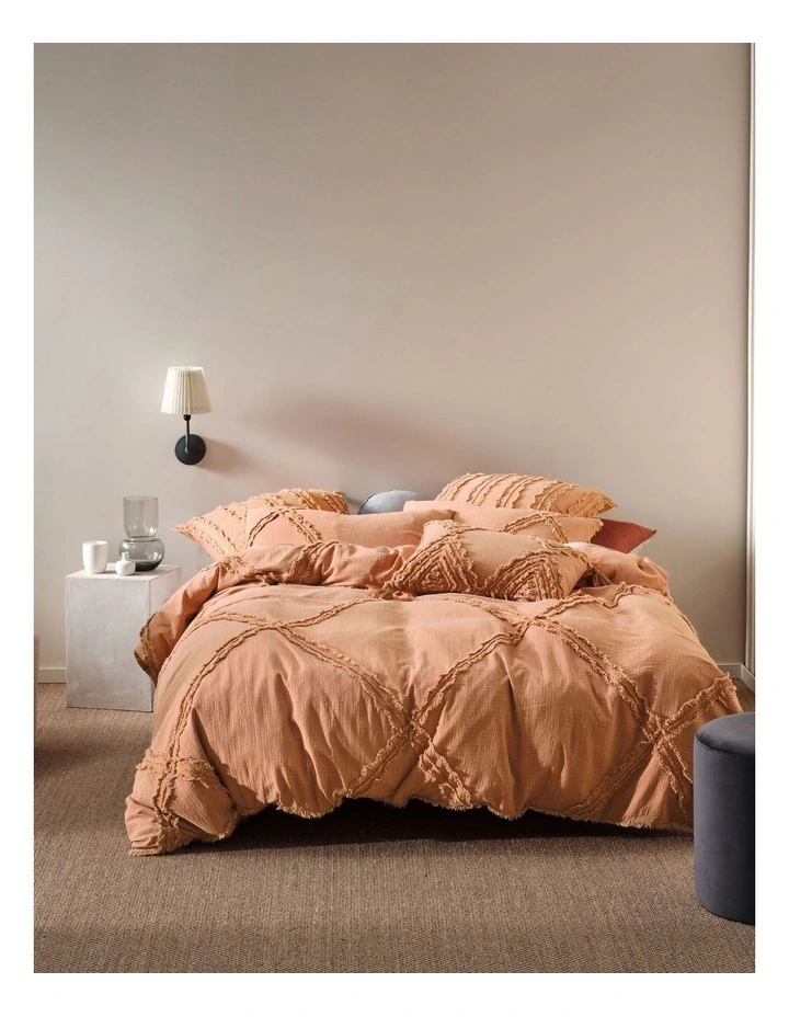 Heather Quilt Cover Set In Brandy