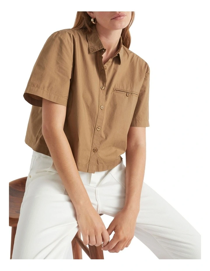 Poplin Crop Shirt