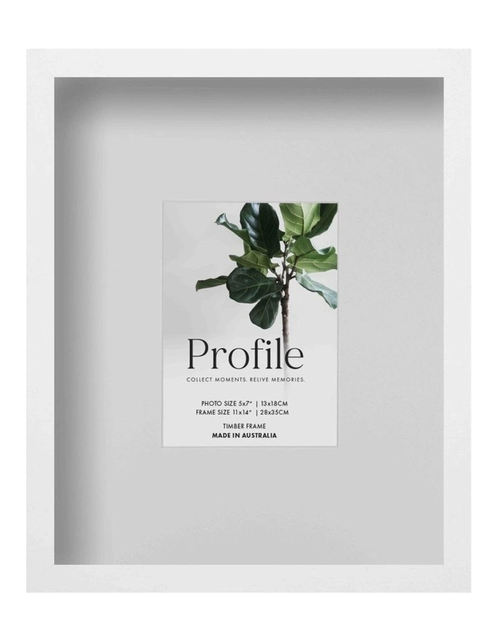 Australian Made Shadow Box Photo Frame 11x14"/5x7" in White