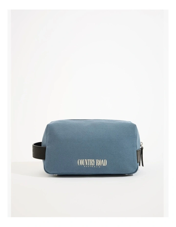 Organically Grown Cotton Heritage Wash Bag in Steel