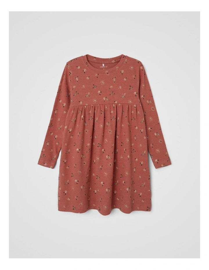 Osana Long Sleeve Dress in Light Mahogany