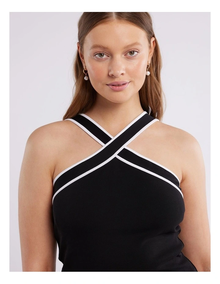 Cross My Heart Top in Black