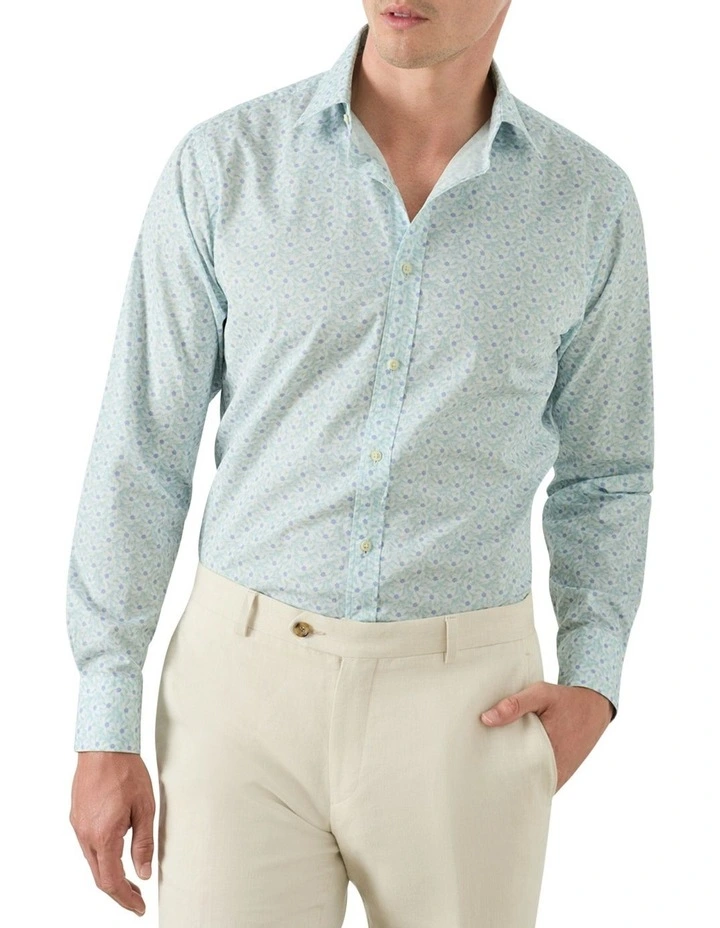 Pearson Floral Shirt in Sky White