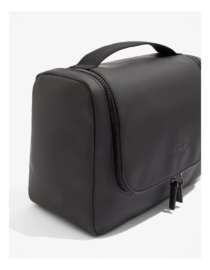 Coated Wash Bag in Black