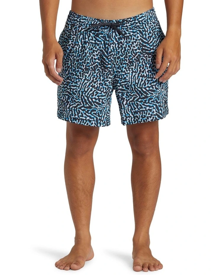 Surf Silk Mix Volley Swim Shorts in Swedish Blue