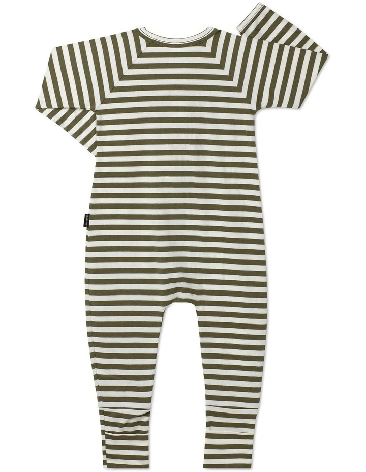 Baby Zip Wondersuit in Hiker Green/Mascar