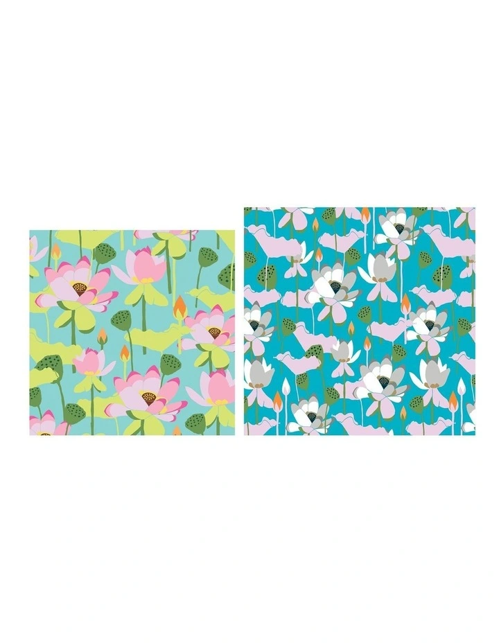 Royal Botanic Gardens Beeswax Wrap Set Of 2 Lotus Gift Pack