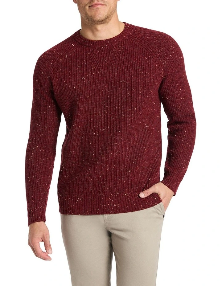 Nick Crew Neck Knit in Merlot