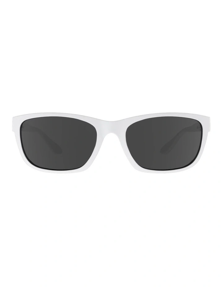 Sunglasses Polarised Grey Lenses in White