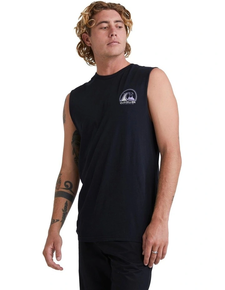 Clean Circle Muscle T-shirt in Black