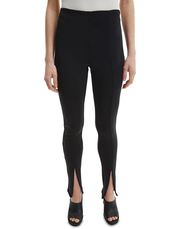 Technical Knit Skinny Legging in Black