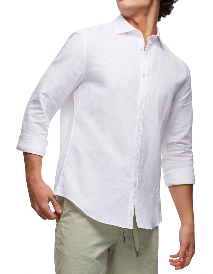 The Slim Rickard Long Sleeve Shirt White