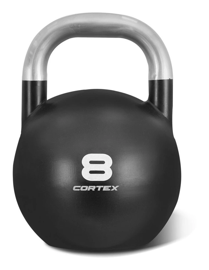 Commercial Steel Kettlebell V2 8kg in Black