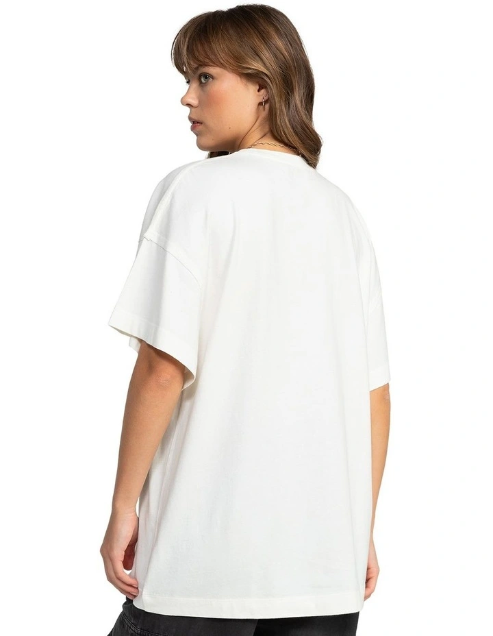 Oversized Short Sleeve Sweeter Sun B T-shirt in Egret