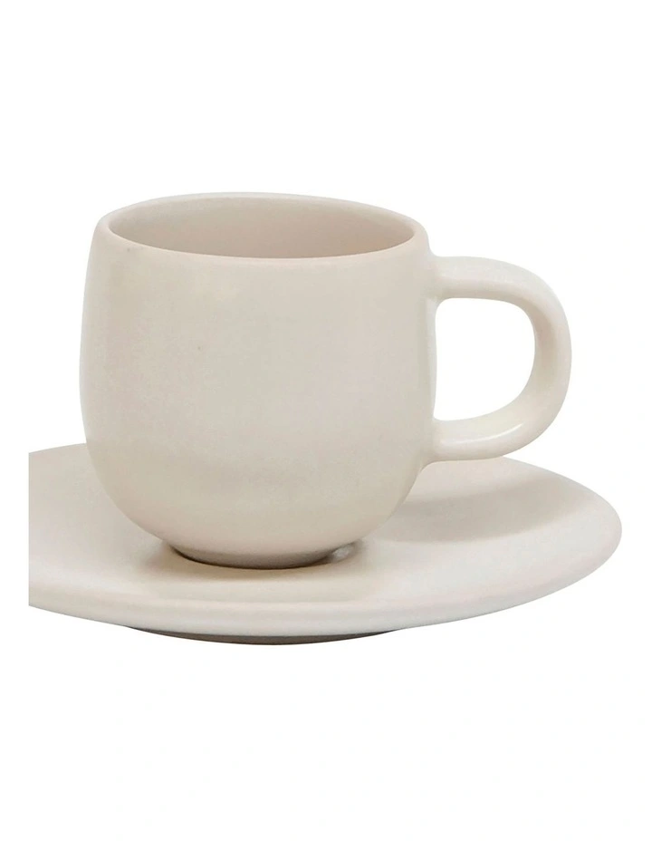 Hue Espresso Cup & Saucer 85ml/12cm in White