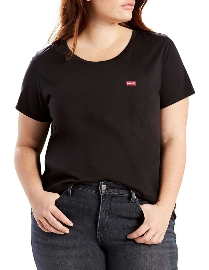 Perfect Curve Crew Neck Tee in Mineral Black