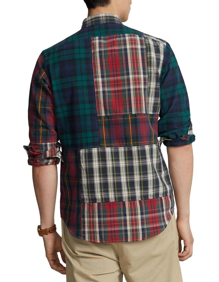 Classic Fit Plaid Oxford Fun Shirt in Multi