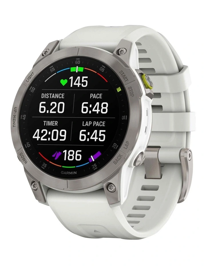 Epix (Gen 2) Sapphire Edition Smartwatch in Silver Titanium