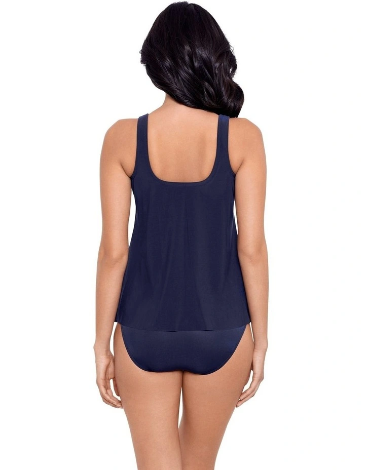 Illusionists Ursula DD Cup High Neck Underwired Tankini Top in Midnight