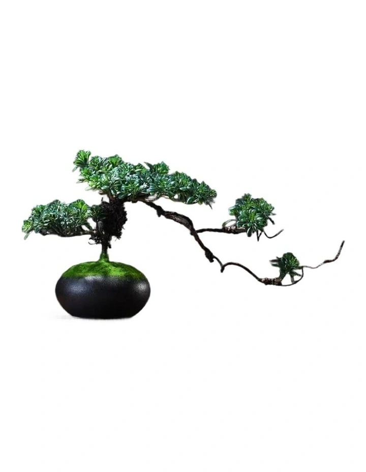Natural Dark Green Pine Artificial Bonsai Arrangement