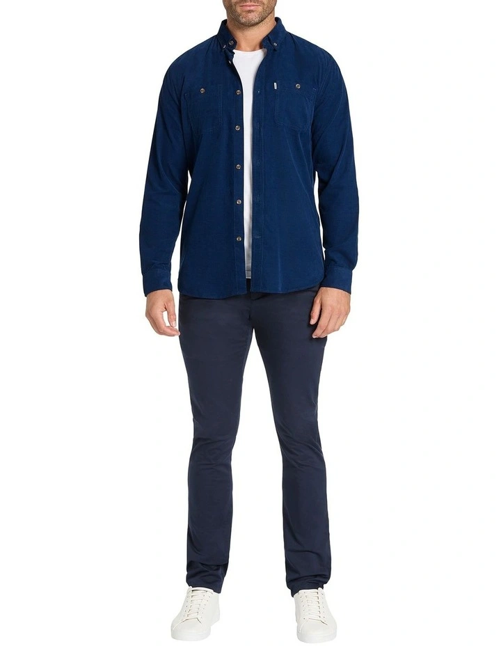 Cord Games Long Sleeve Shirt in Navy