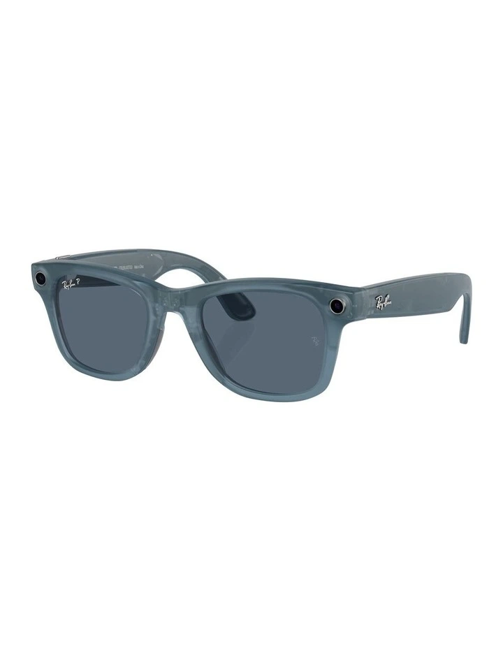 Meta Wayfarer Polarised Sunglasses in Blue