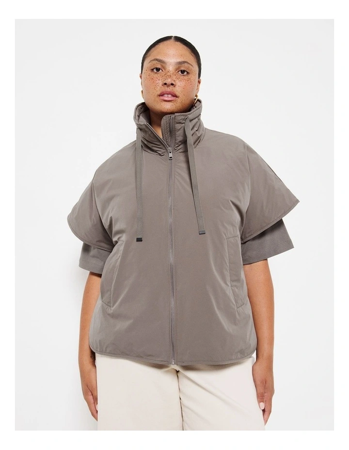 Padded Gilet in Mouse
