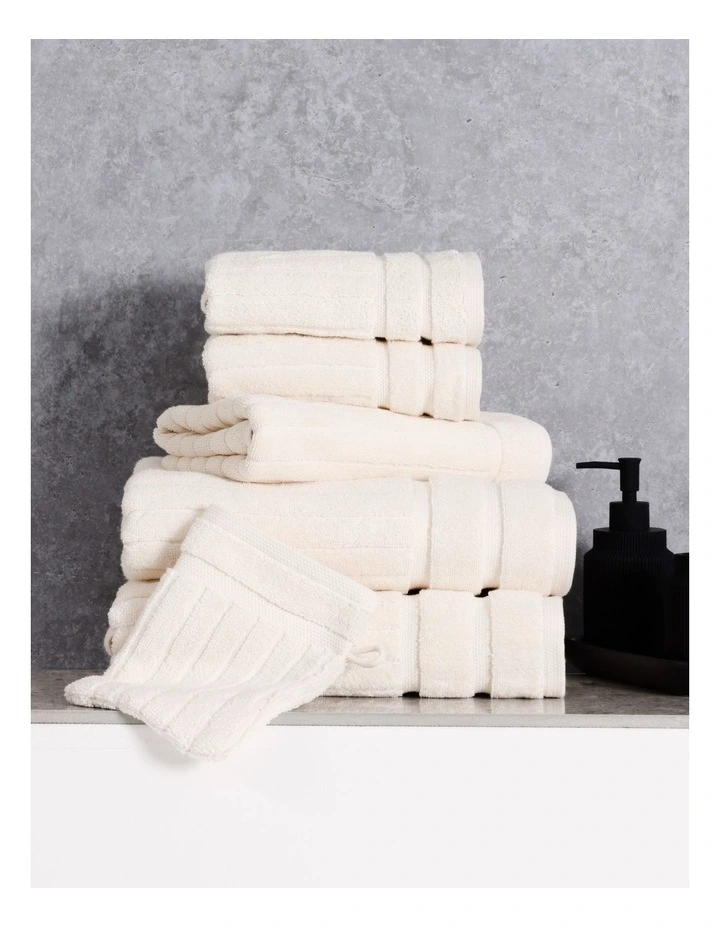 Essentials Ribbed Spa Pack in Cream