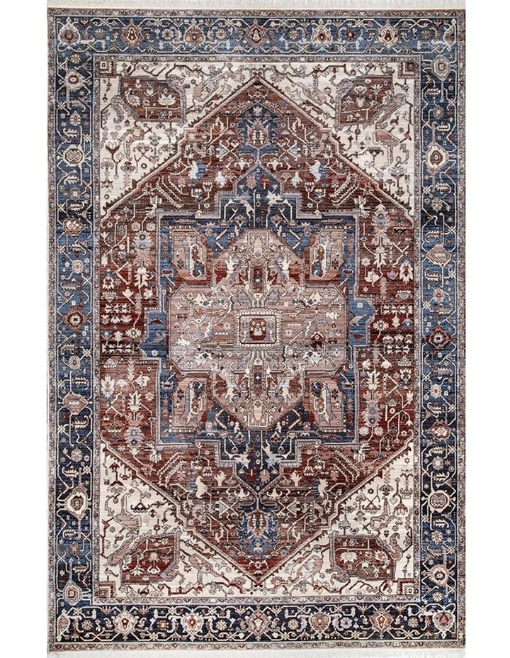 Heriz Hazelnut Rug in Red/Bue