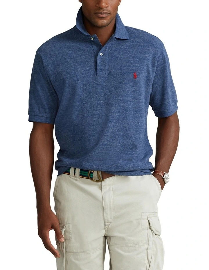 Big & Tall The Iconic Mesh Polo Shirt in Blue