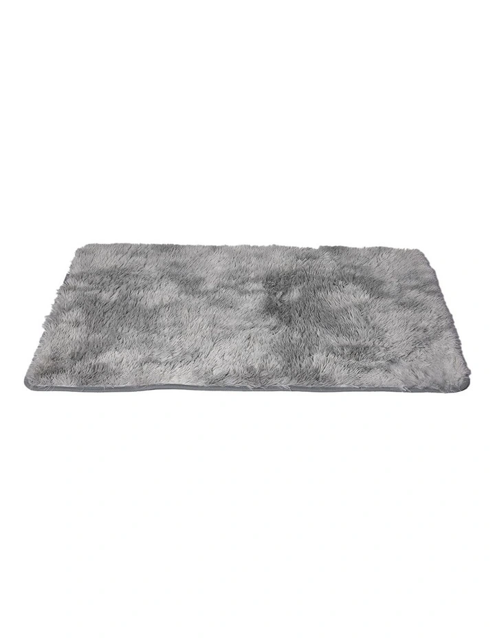 Tie-dyed Floor Shaggy Rug Large 200x300cm in Grey