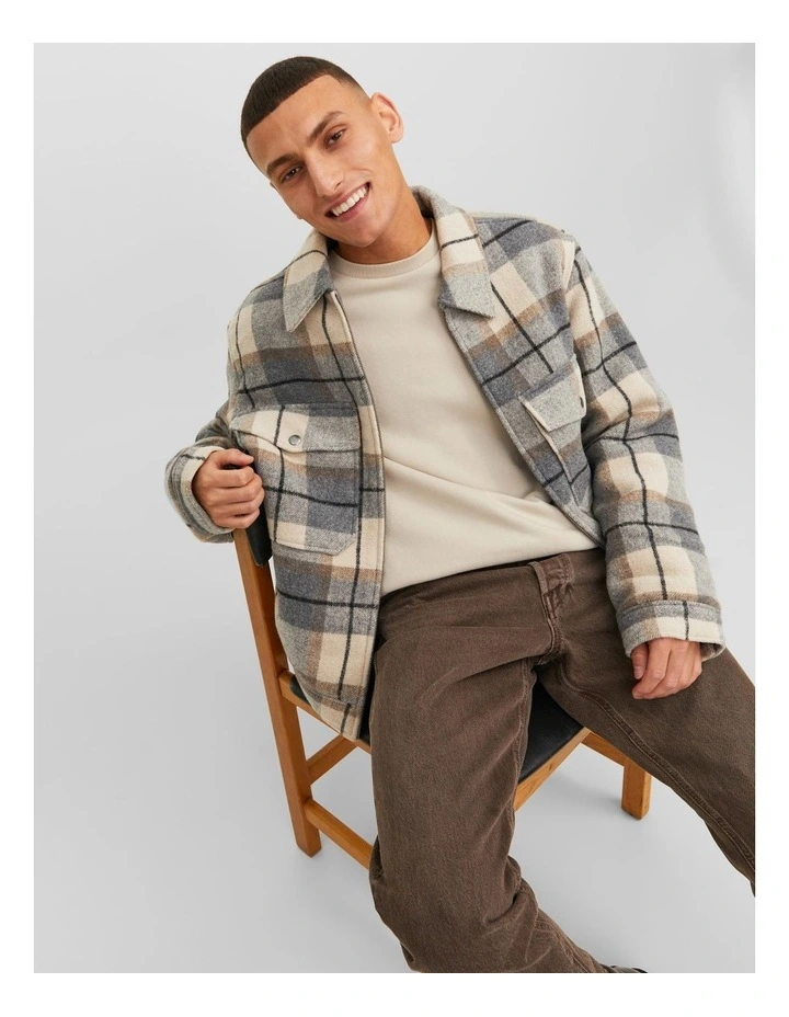Wool Jacket in Lead Grey