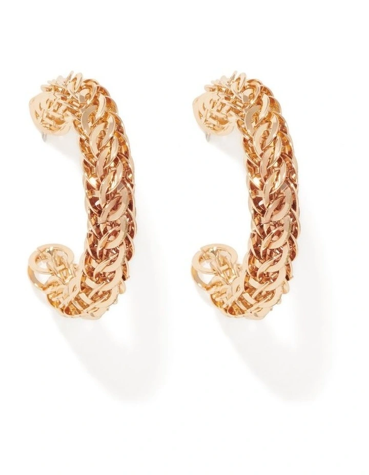 Signature Cole Chunky Hoop Earrings in Gold