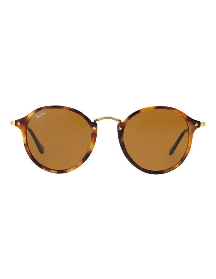Round Fleck Brown RB2447 Sunglasses