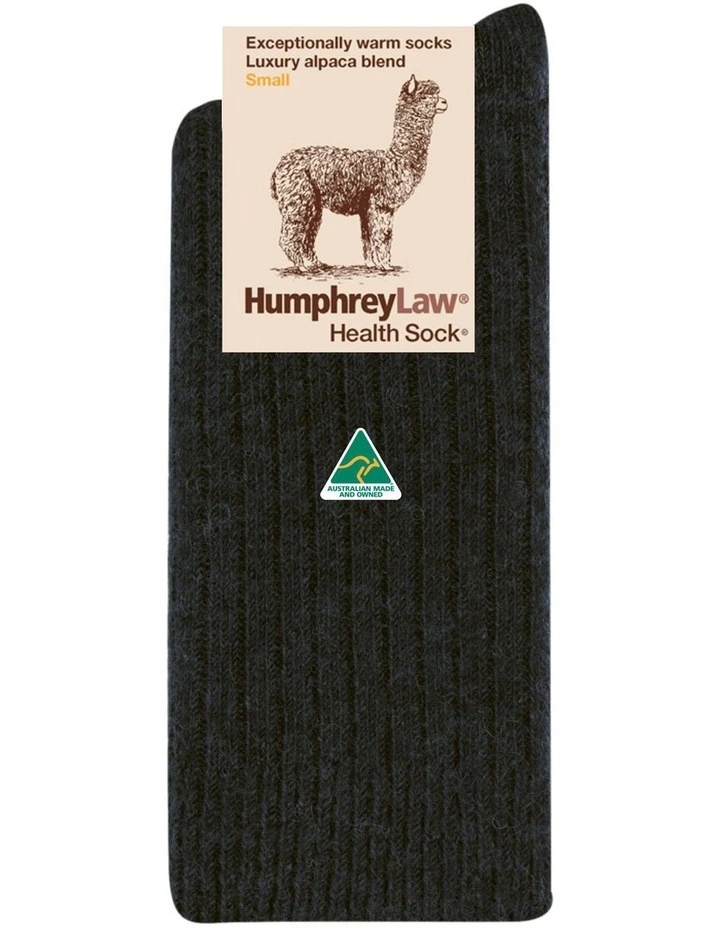 Alpaca Health Over The Calf Socks in Charcoal