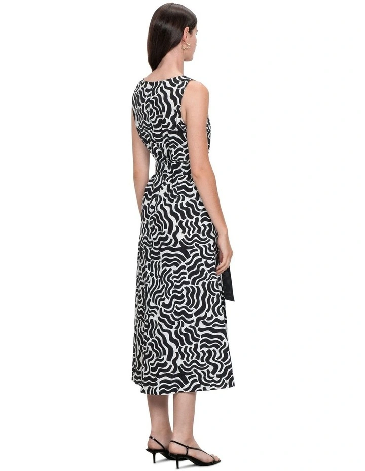 Riviera Trapeze Sundress in Black/Cream