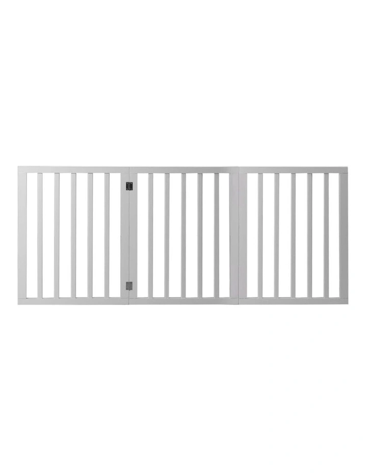 3 Panel Wooden Dog Fence in White