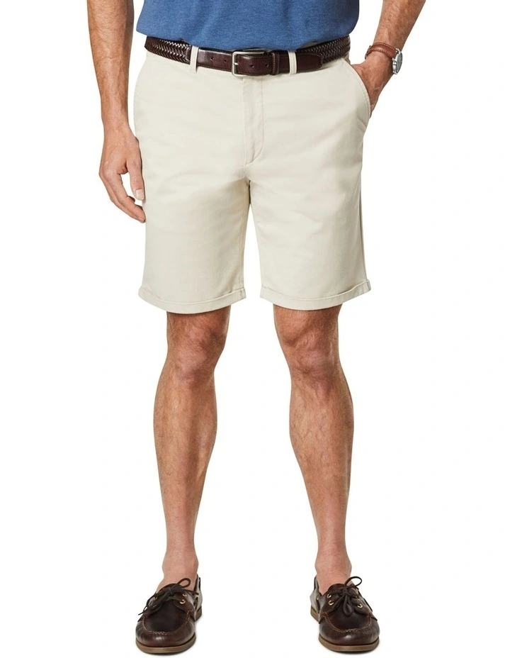 Modern Club Stretch Shorts in Beige